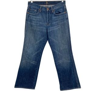 7 For All Mankind Wide Leg Button Fly Jeans A Pocket Size 30